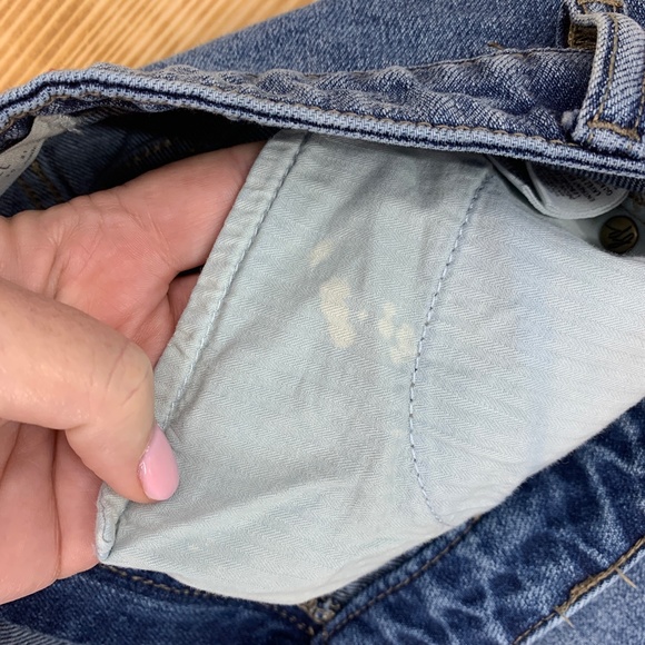 Free People Zip It Up Frayed Hem Denim Mini Skirt Sz 27 - Picture 11 of 11